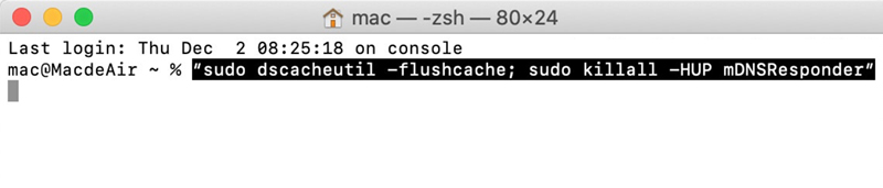 苹果 Mac 电脑如何清除 DNS 缓存