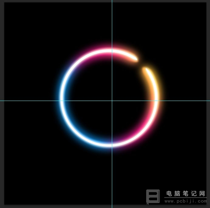 PS 制作彩色发光圆环详细教程