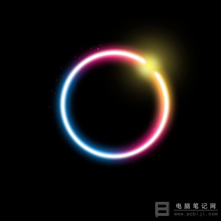 PS 制作彩色发光圆环详细教程